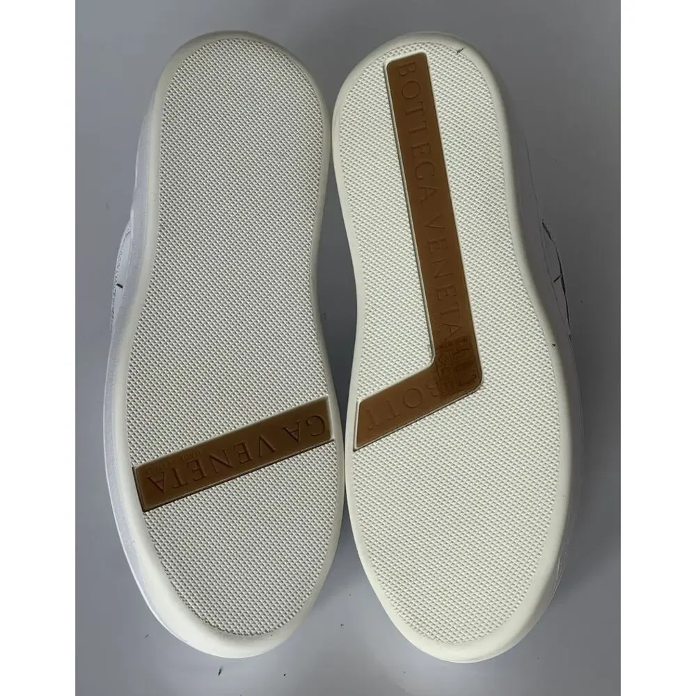 Bottega Veneta Rubber Sole Calf Leather Optic White Shoes 7 US 578303 9122 NIB